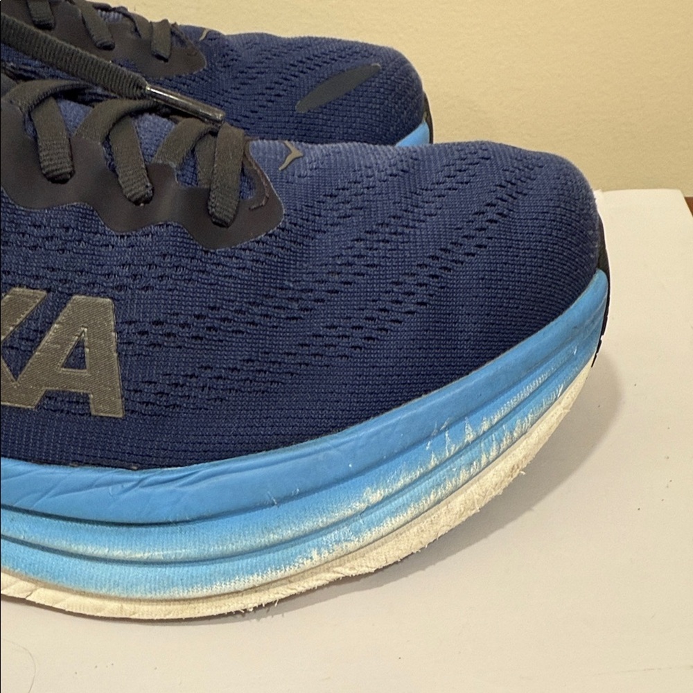 Hoka One One Men's Navy and Sky Blue Athletic Shoes Sneakers (sz 12) - Picture 7 of 10